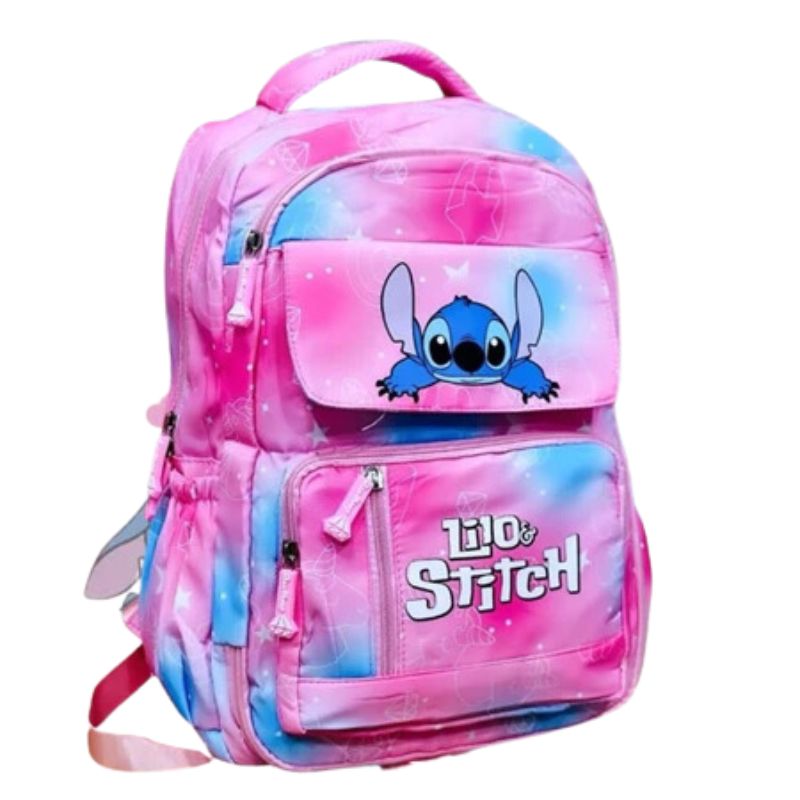 Mochila Lilo e Stitch infantil Rosa