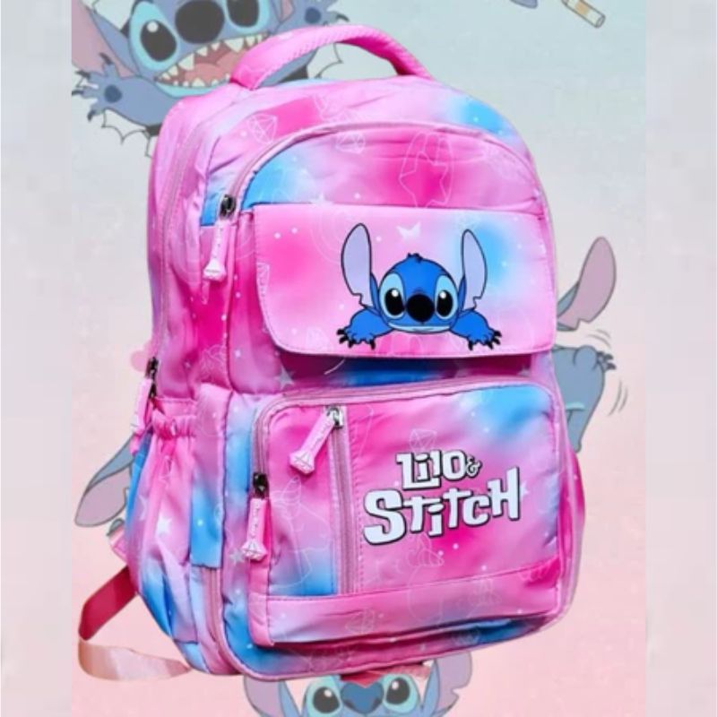 Mochila Lilo e Stitch infantil Rosa