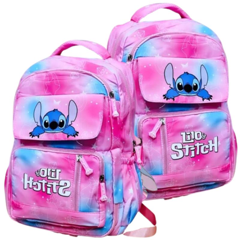 Mochila Lilo e Stitch infantil Rosa